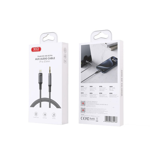 Καλώδιο Ήχου Lightning - 3.5mm XO Design NB-R279A, 1m, Μαύρο