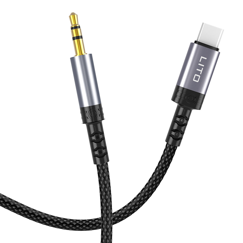 Καλώδιο Ήχου USB-C - 3.5mm Lito LA01T, 1m, Μαύρο