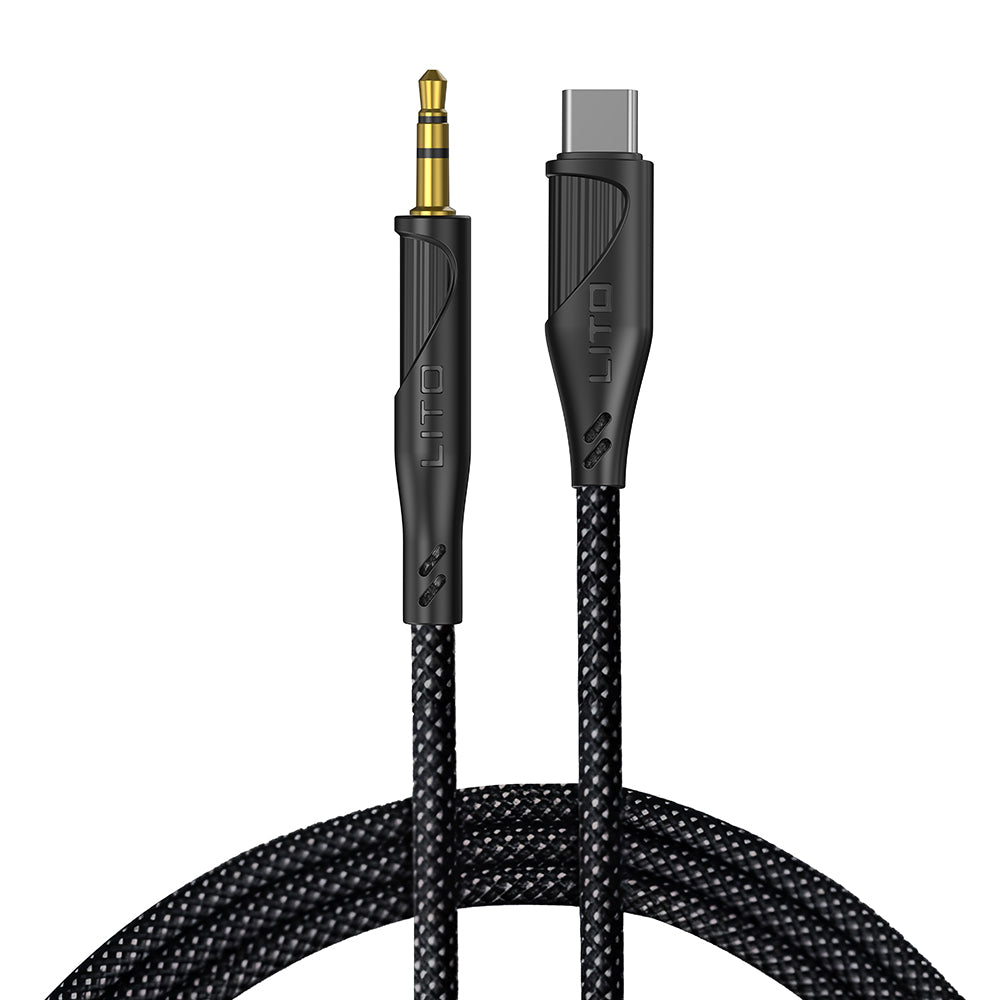 Καλώδιο Ήχου USB-C - 3.5mm Lito LA02, 1m, Μαύρο