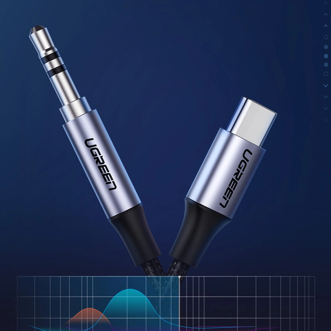 Καλώδιο Ήχου USB-C - 3.5mm UGREEN AV143, 1m, Γκρι