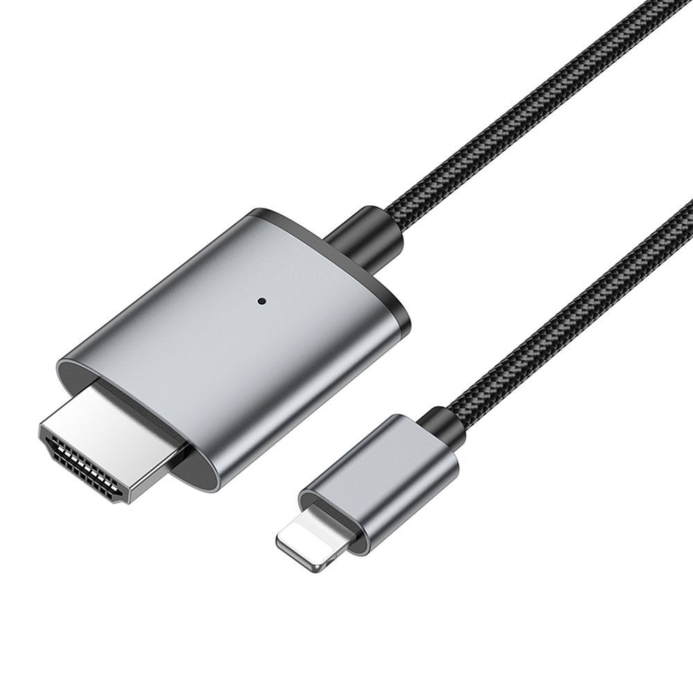 Καλώδιο Ήχου και Βίντεο Lightning - HDMI HOCO UA27, 2m, Γκρι