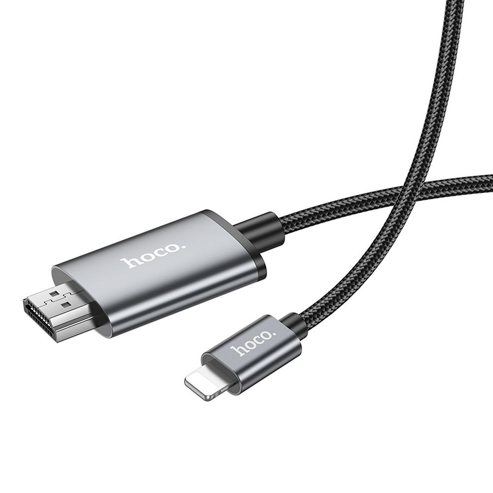 Καλώδιο Ήχου και Βίντεο Lightning - HDMI HOCO UA27, 2m, Γκρι