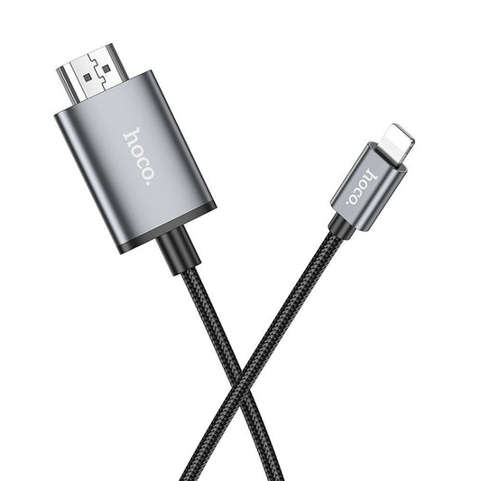Καλώδιο Ήχου και Βίντεο Lightning - HDMI HOCO UA27, 2m, Γκρι