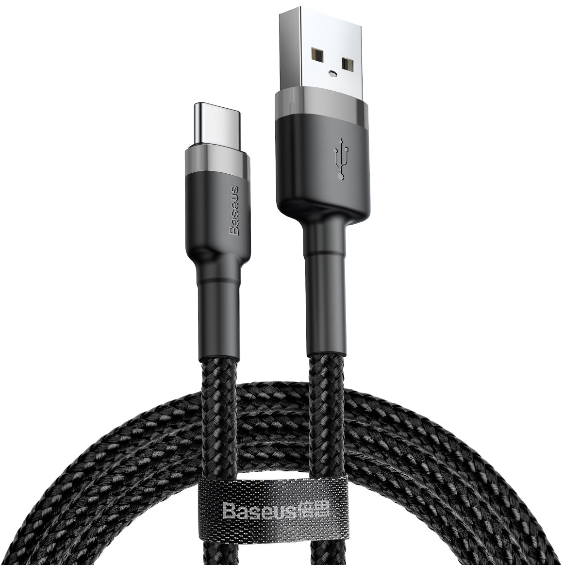 Καλώδιο Δεδομένων και Φόρτισης USB-A - USB-C Baseus Cafule, 60W, 1m, Γκρι CATKLF-BG1