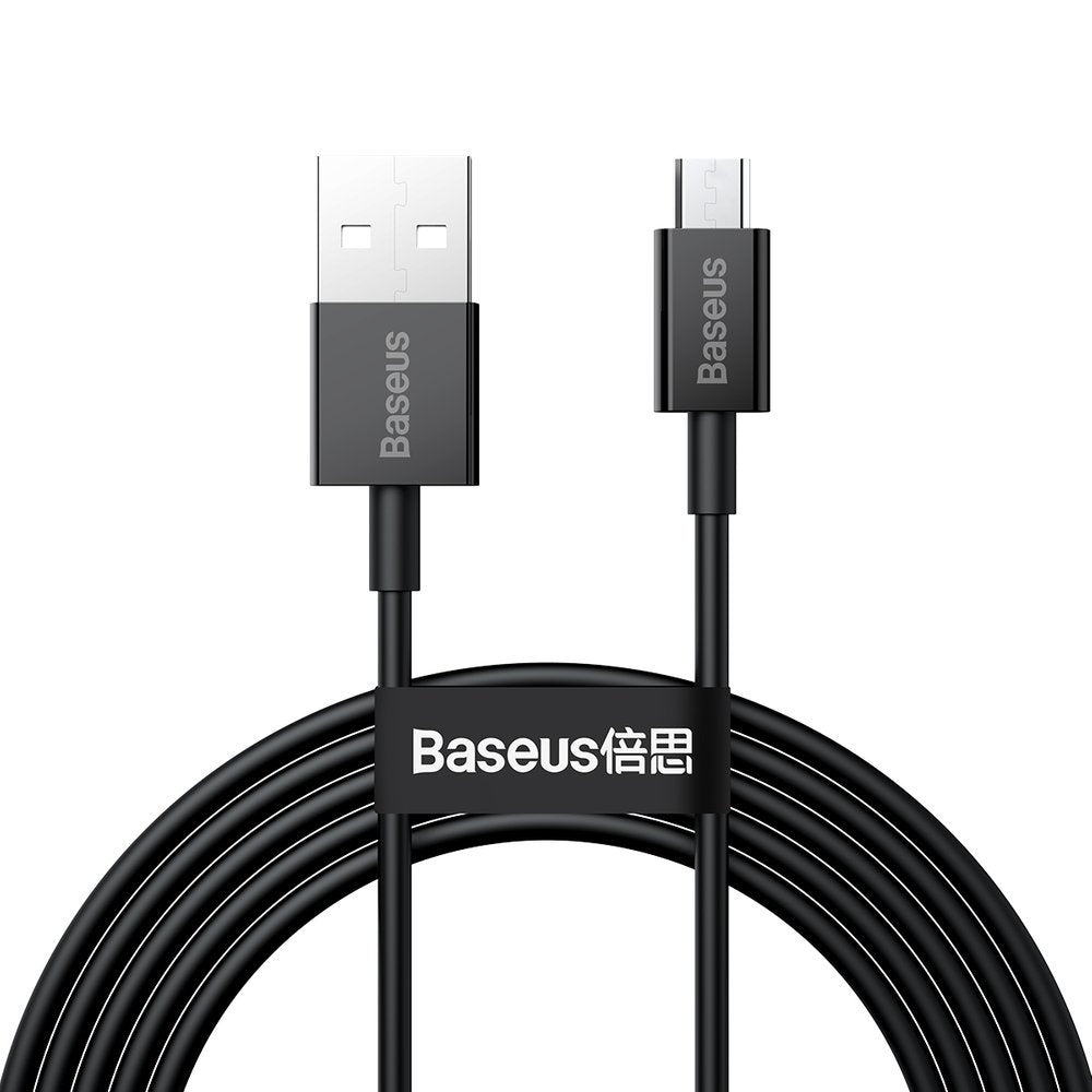 Καλώδιο Δεδομένων και Φόρτισης USB-A - microUSB Baseus Superior Series, 18W, 1m, Μαύρο CAMYS-01