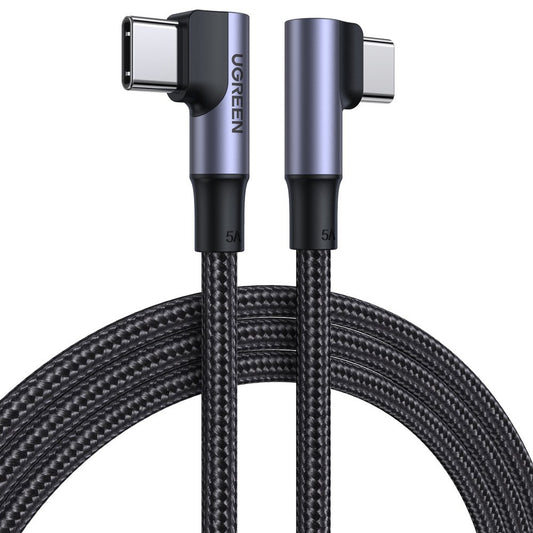 USB-C Data and Charging Cable - USB-C UGREEN US335 Angled, 100W, 1m, Black