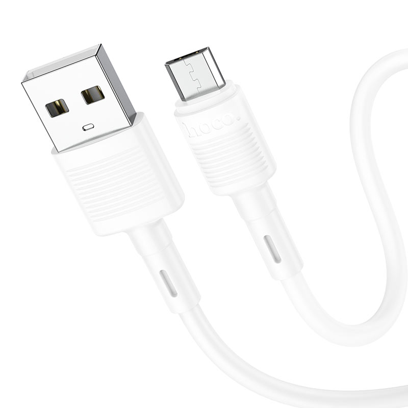 Καλώδιο Δεδομένων και Φόρτισης USB-A - microUSB HOCO X83 Victory, 18W, 1m, Λευκό