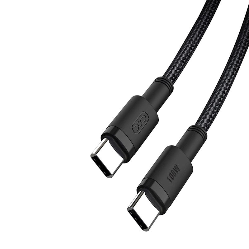 Καλώδιο δεδομένων και φόρτισης USB-C - USB-C XO Design USB-C NB-Q199, 100W, 1.5m, Μαύρο