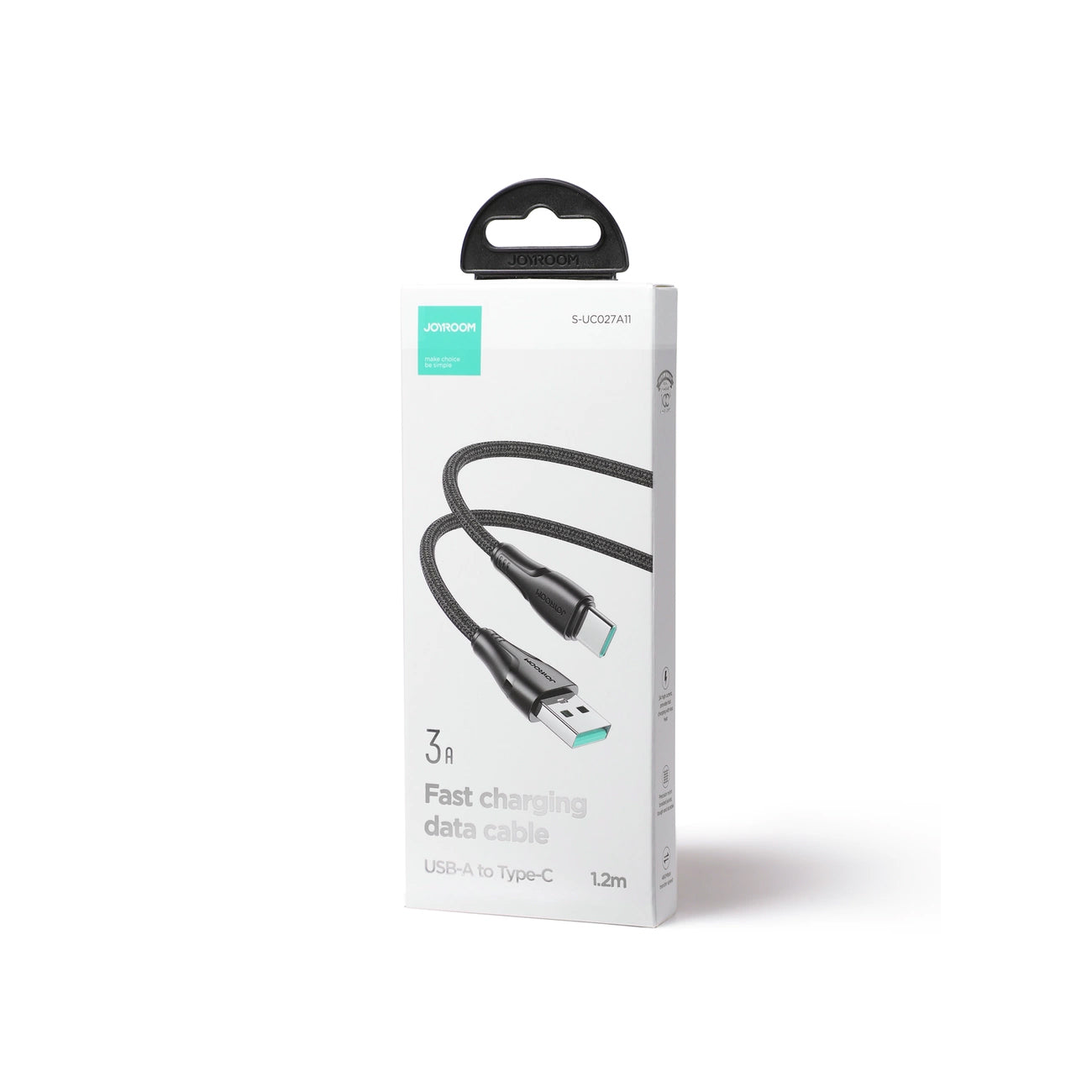 Καλώδιο δεδομένων και φόρτισης USB-A - USB-C Joyroom Surpass, 18W, 1.2m, μαύρο S-UC027A11