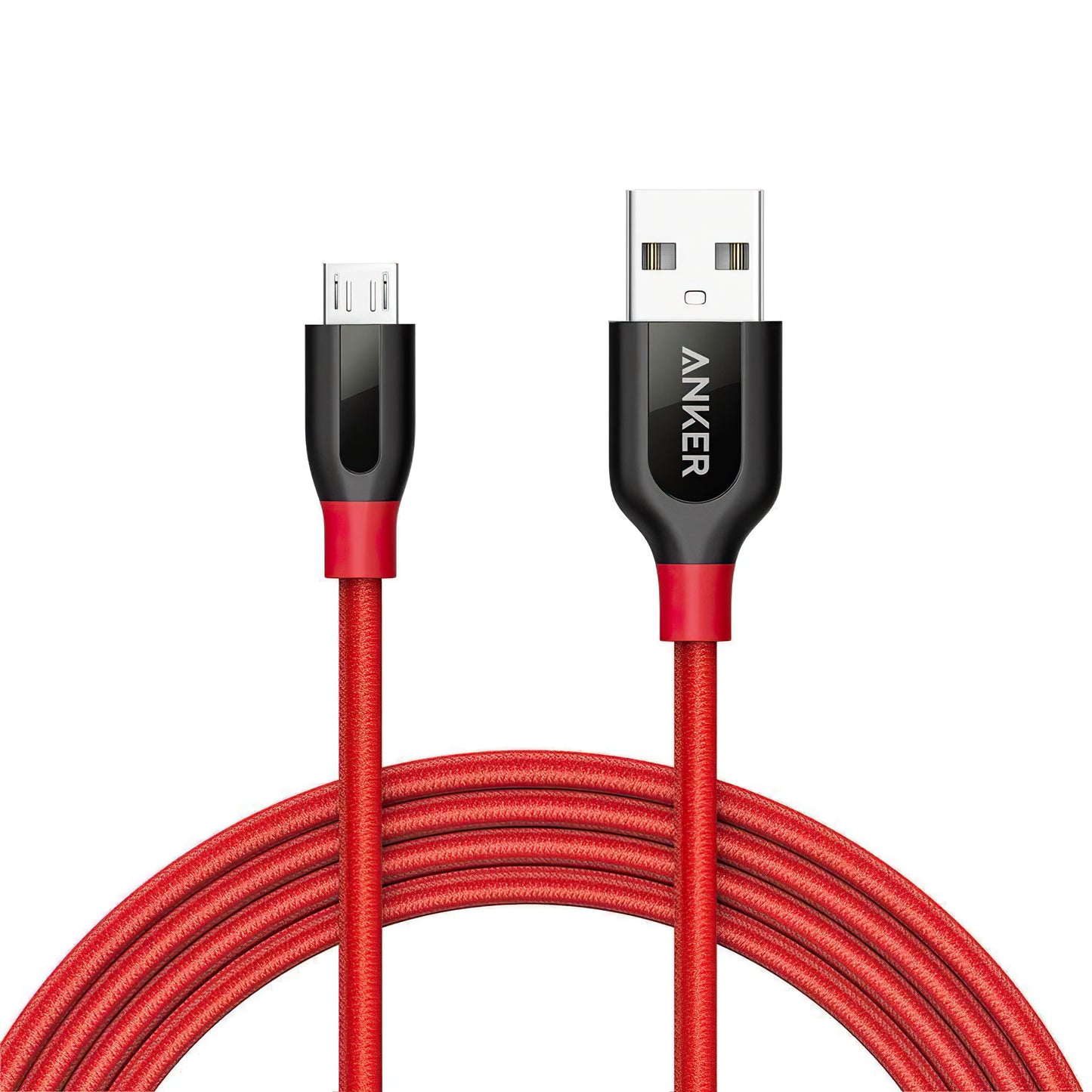 Καλώδιο δεδομένων και φόρτισης USB-A - microUSB Anker PowerLine+, 18W, 1.8m, κόκκινο A8143091