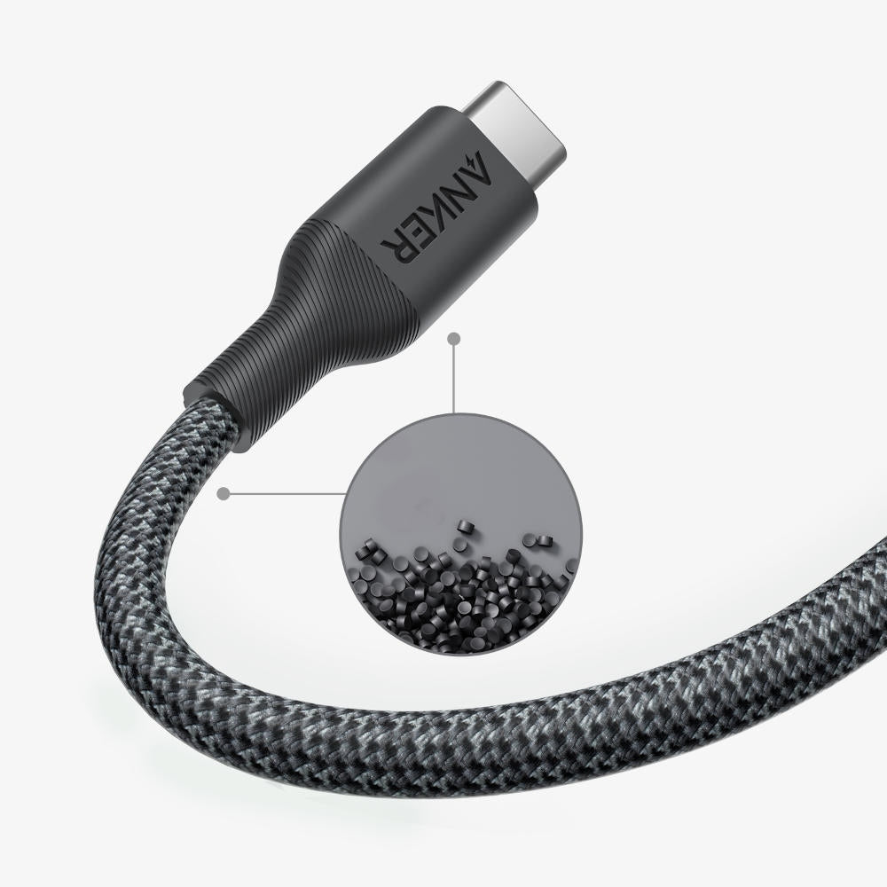 Καλώδιο Δεδομένων και Φόρτισης USB-C - USB-C Anker 544, 140W, 1.8m, Μαύρο A80F6H11