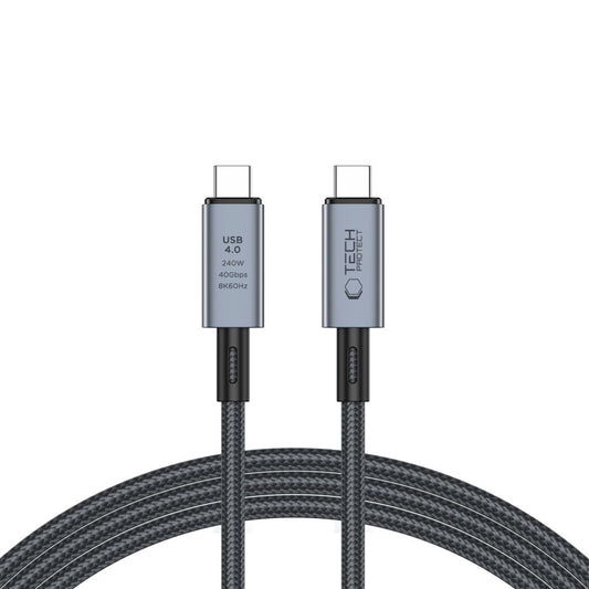 USB-C Data and Charging Cable - USB-C Tech-Protect Ultraboost Max, 240W, 2m, Grey
