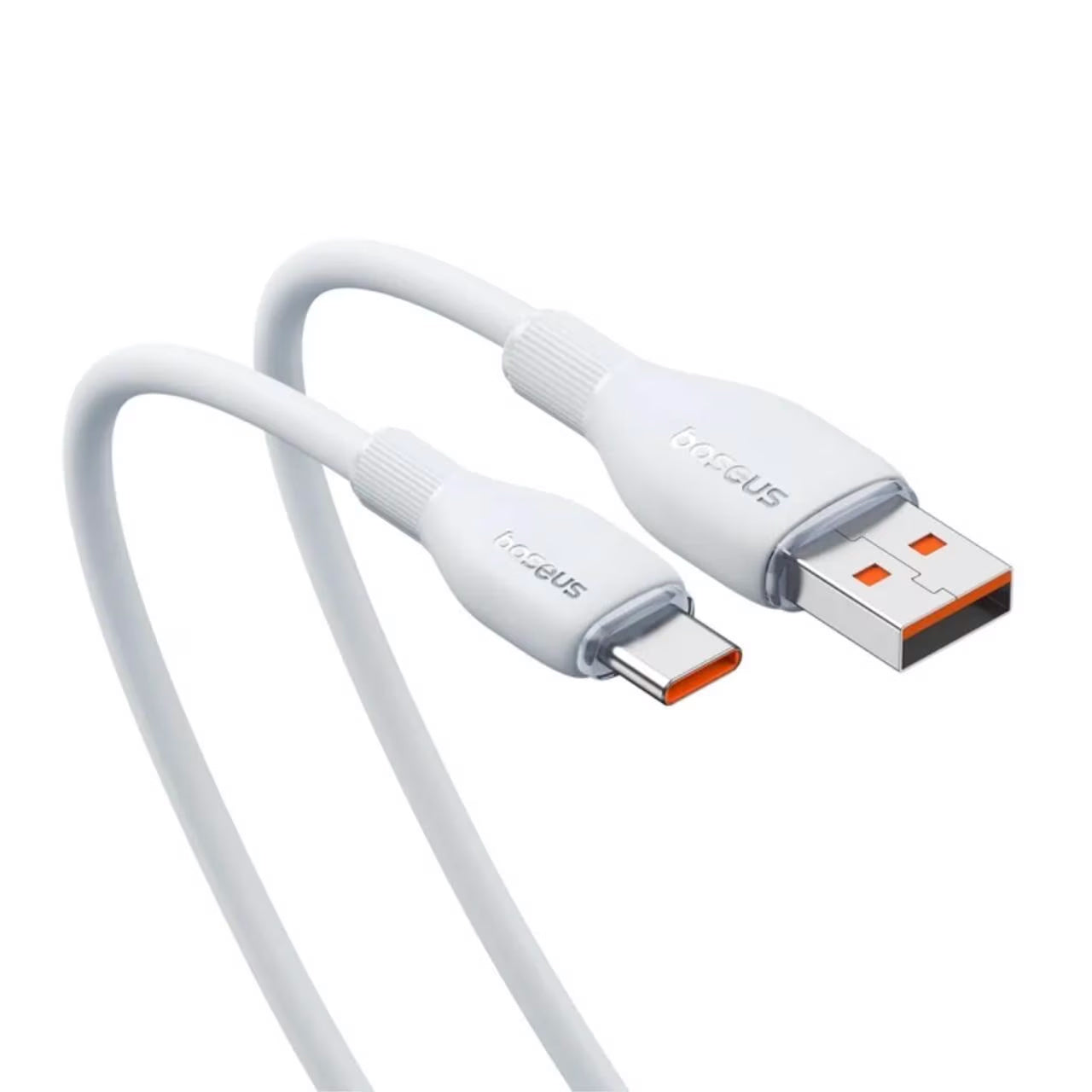 Καλώδιο Δεδομένων και Φόρτισης USB-A - USB-C Baseus Pudding, 100W, 1.2m, Λευκό