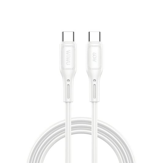 USB-C - Καλώδιο δεδομένων και φόρτισης USB-C WiWu Wi-C043E Starlink, 60W, 1m, Λευκό