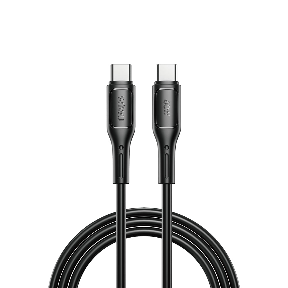 Καλώδιο δεδομένων και φόρτισης USB-C - USB-C WiWu Wi-C043E Starlink, 60W, 1m, Μαύρο