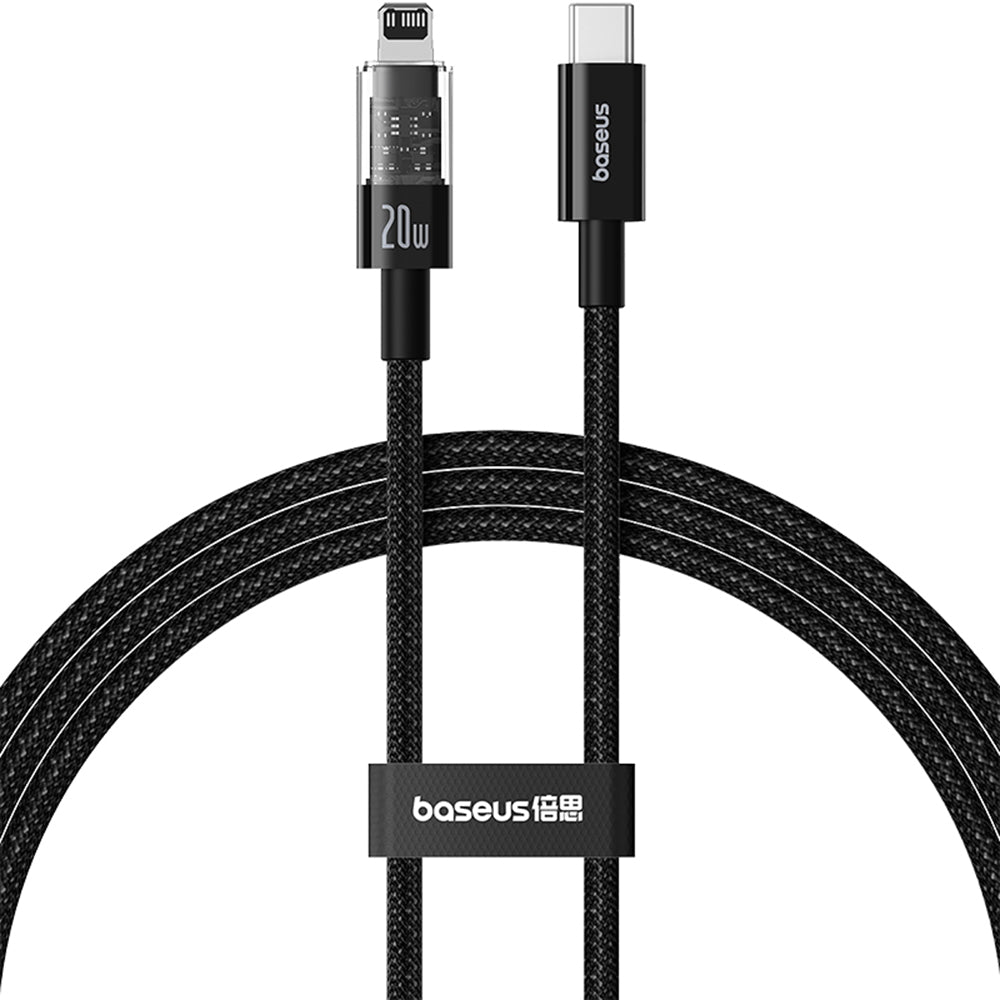 Καλώδιο Δεδομένων και Φόρτισης USB-C - Lightning Baseus Gem, 20W, 1m, Μαύρο P10373001111-00