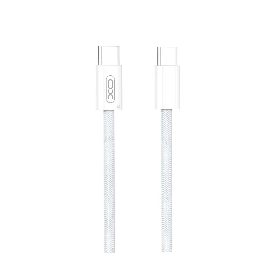 Καλώδιο Δεδομένων και Φόρτισης USB-C - USB-C XO Design NB-Q260B, 60W, 1.5m, Λευκό