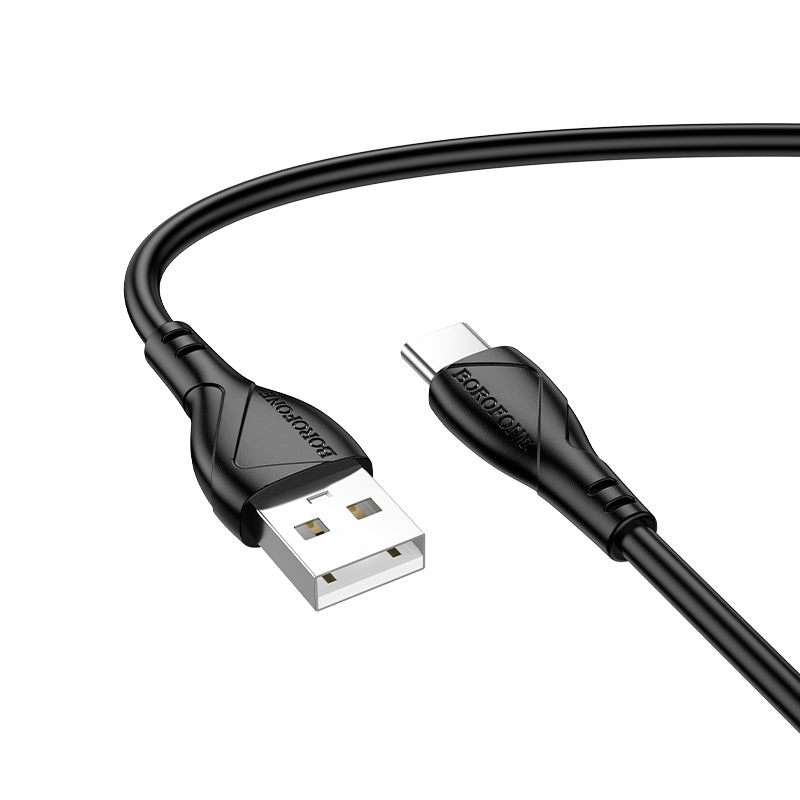 Καλώδιο Δεδομένων και Φόρτισης USB-A - USB-C Borofone BX121 Energy, 18W, 1m, Μαύρο