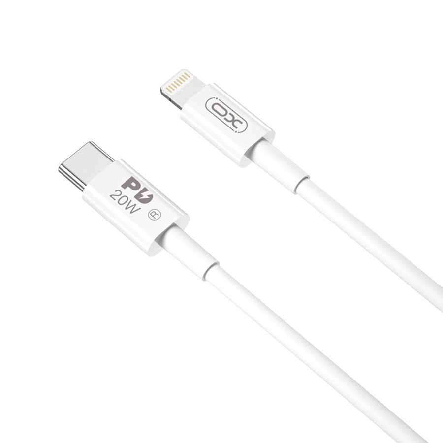 Καλώδιο Δεδομένων και Φόρτισης USB-C - Lightning XO Design NB-Q189A, 20W, 1m, Λευκό