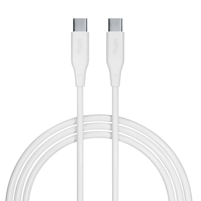 Καλώδιο Δεδομένων και Φόρτισης USB-C - USB-C Allity. AUC-02, 100W, 2m, Λευκό