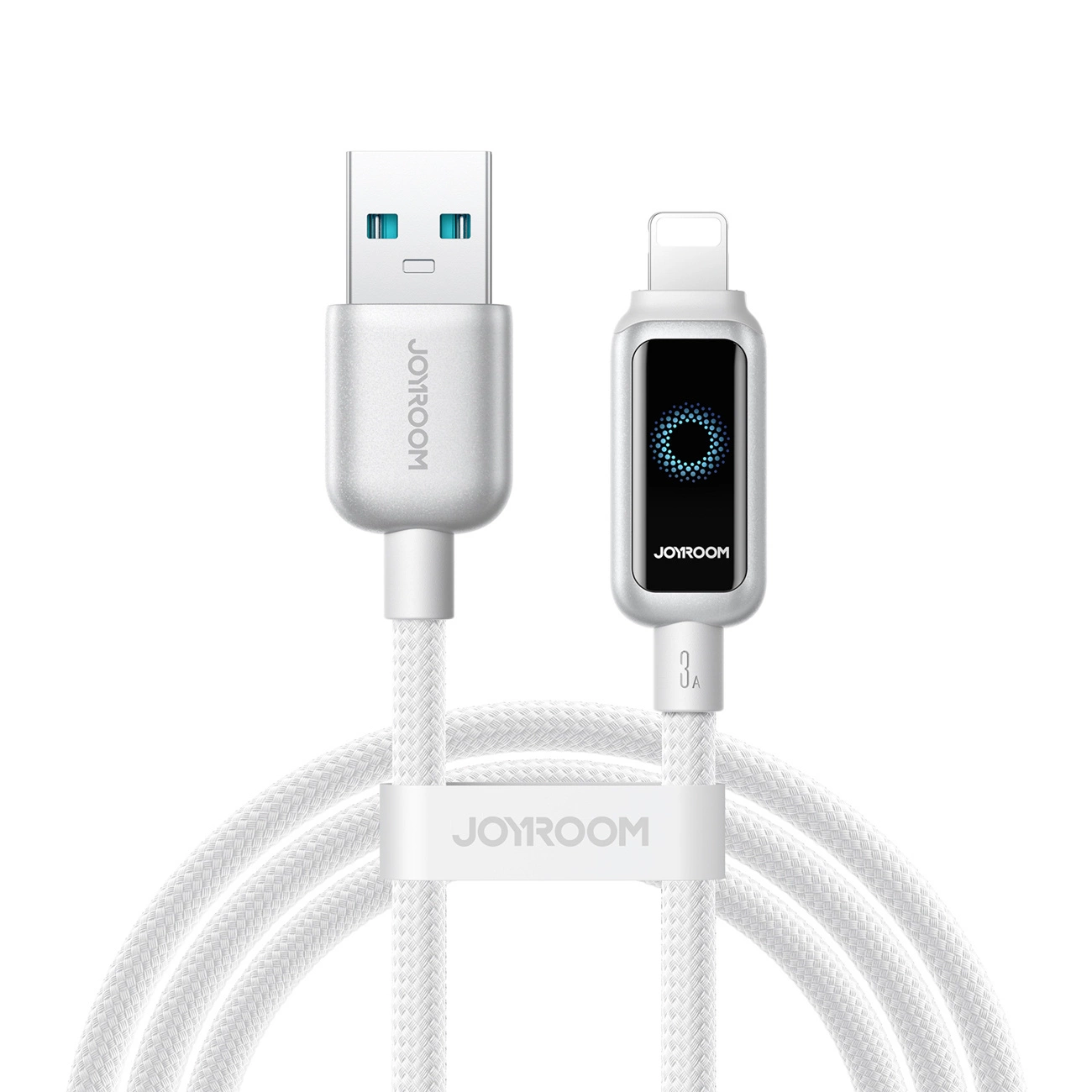 Καλώδιο Δεδομένων και Φόρτισης USB-A - Lightning Joyroom S-A55 StarFlight Display, 18W, 1.2m, Λευκό