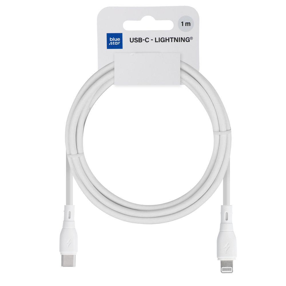 Καλώδιο Δεδομένων και Φόρτισης USB-C - Lightning Blue Star Eco, 27W, 1m, Λευκό