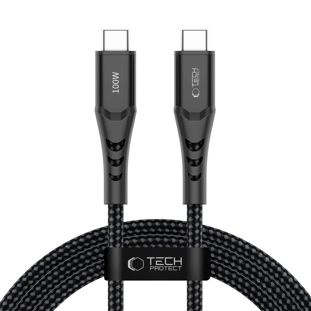 Καλώδιο Δεδομένων και Φόρτισης USB-C - USB-C Tech-Protect UB11T Ultraboost, 100W, 2m, Μαύρο