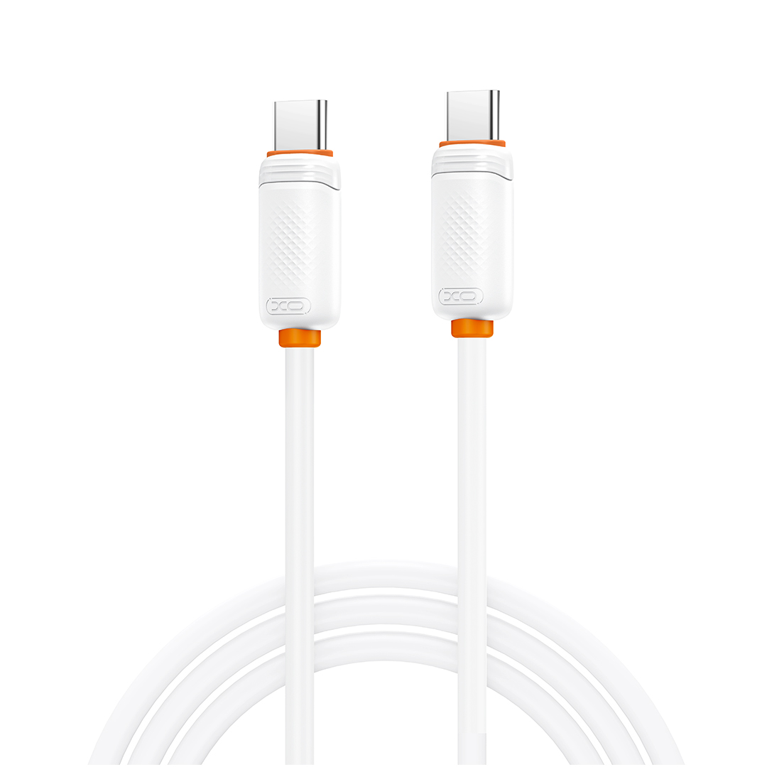Καλώδιο Δεδομένων και Φόρτισης USB-C - USB-C XO Design NB-Q298, 240W, 1μ, Λευκό