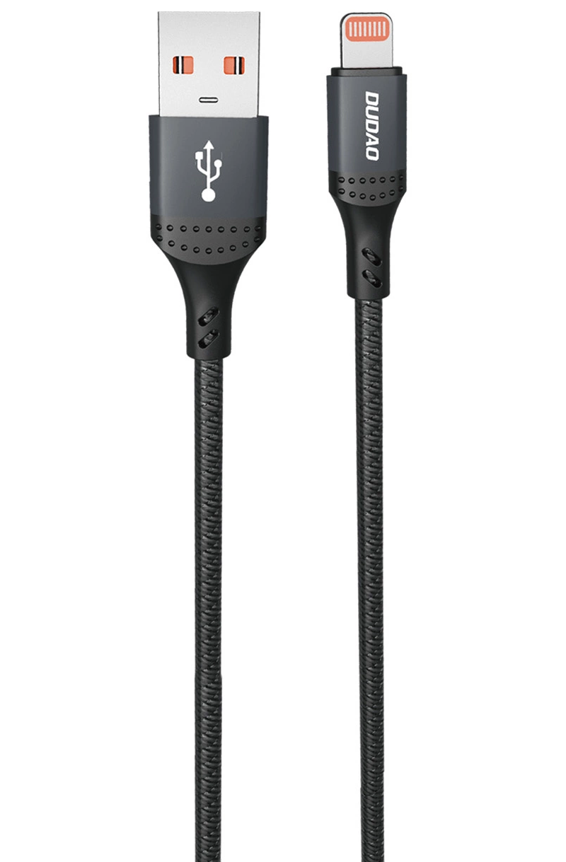 USB-A to Lightning Data and Charging Cable Dudao L3SL, 30W, 1.2m, Black