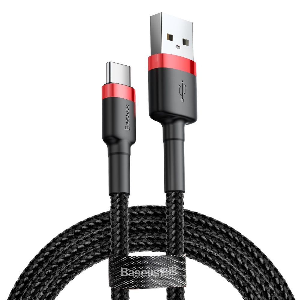 Καλώδιο Δεδομένων και Φόρτισης USB-A - USB-C Baseus Cafule, 18W, 2m, Μαύρο CATKLF-C91