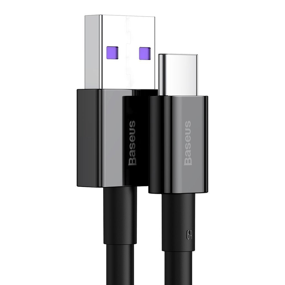 Καλώδιο Δεδομένων και Φόρτισης USB-A - USB-C Baseus Superior, 66W, 2m, Μαύρο CATYS-A01