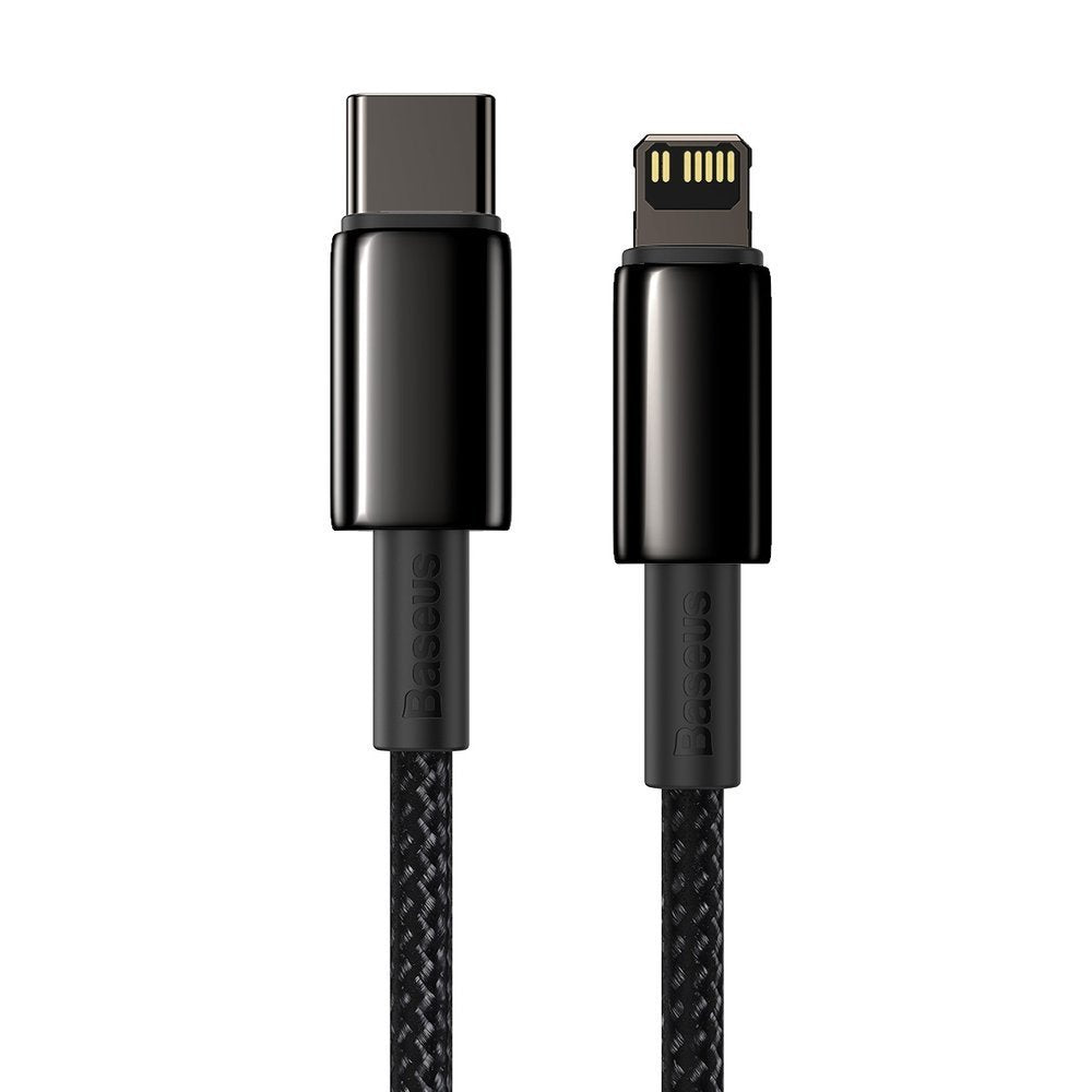 Καλώδιο δεδομένων και φόρτισης USB-C - Lightning Baseus Tungsten Tungsten Gold, 20W, 2m, μαύρο CATLWWJ-A01