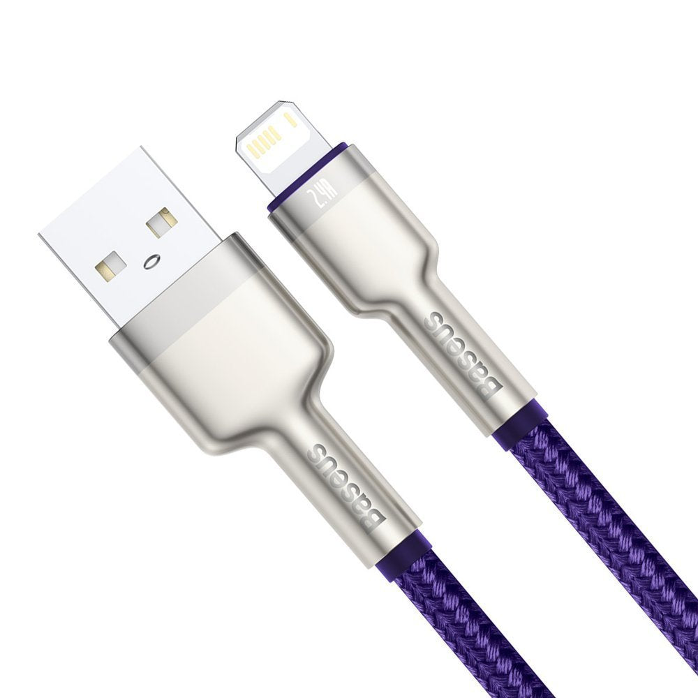 Καλώδιο Δεδομένων και Φόρτισης USB-A - Lightning Baseus Cafule Metal Series, 18W, 2m, Μωβ CALJK-B05