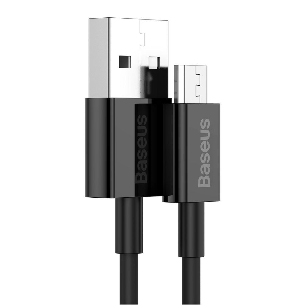 Καλώδιο Δεδομένων και Φόρτισης USB-A - microUSB Baseus Superior Series, 18W, 1m, Μαύρο CAMYS-01