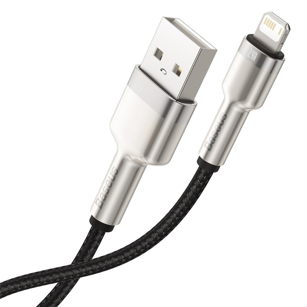 Καλώδιο δεδομένων και φόρτισης USB-A - Lightning Baseus Cafule Metal Series, 18W, 1m, μαύρο CALJK-A01