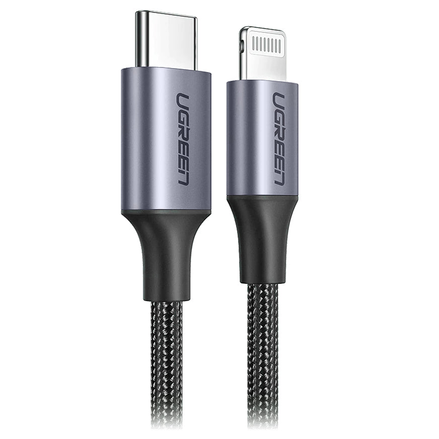 Καλώδιο Δεδομένων και Φόρτισης USB-C - Lightning UGREEN US304, 20W, 1m, Μαύρο