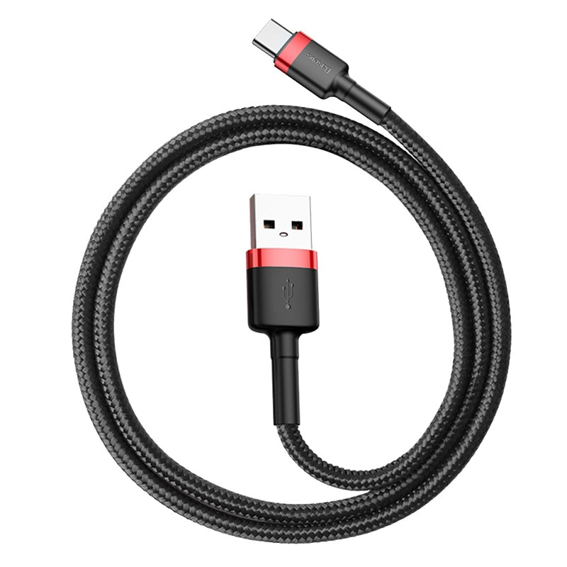 Καλώδιο δεδομένων και φόρτισης USB-A - USB-C Baseus Cafule, 60W, 0.5m, κόκκινο CATKLF-A91