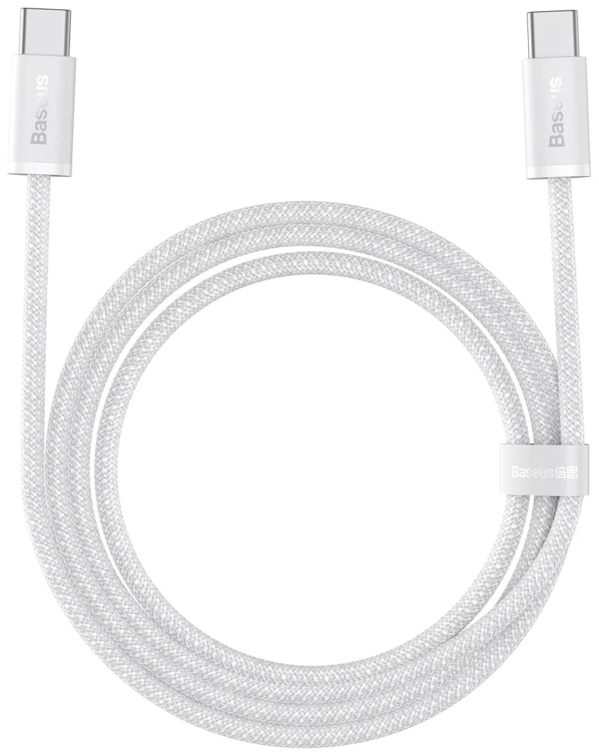 Καλώδιο δεδομένων και φόρτισης USB-C - USB-C Baseus Dynamic Series, 100W, 1m, λευκό CALD000202