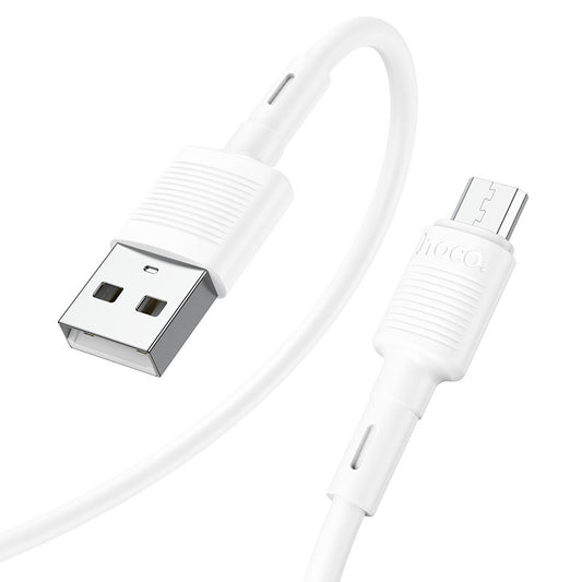 Καλώδιο Δεδομένων και Φόρτισης USB-A - microUSB HOCO X83 Victory, 18W, 1m, Λευκό