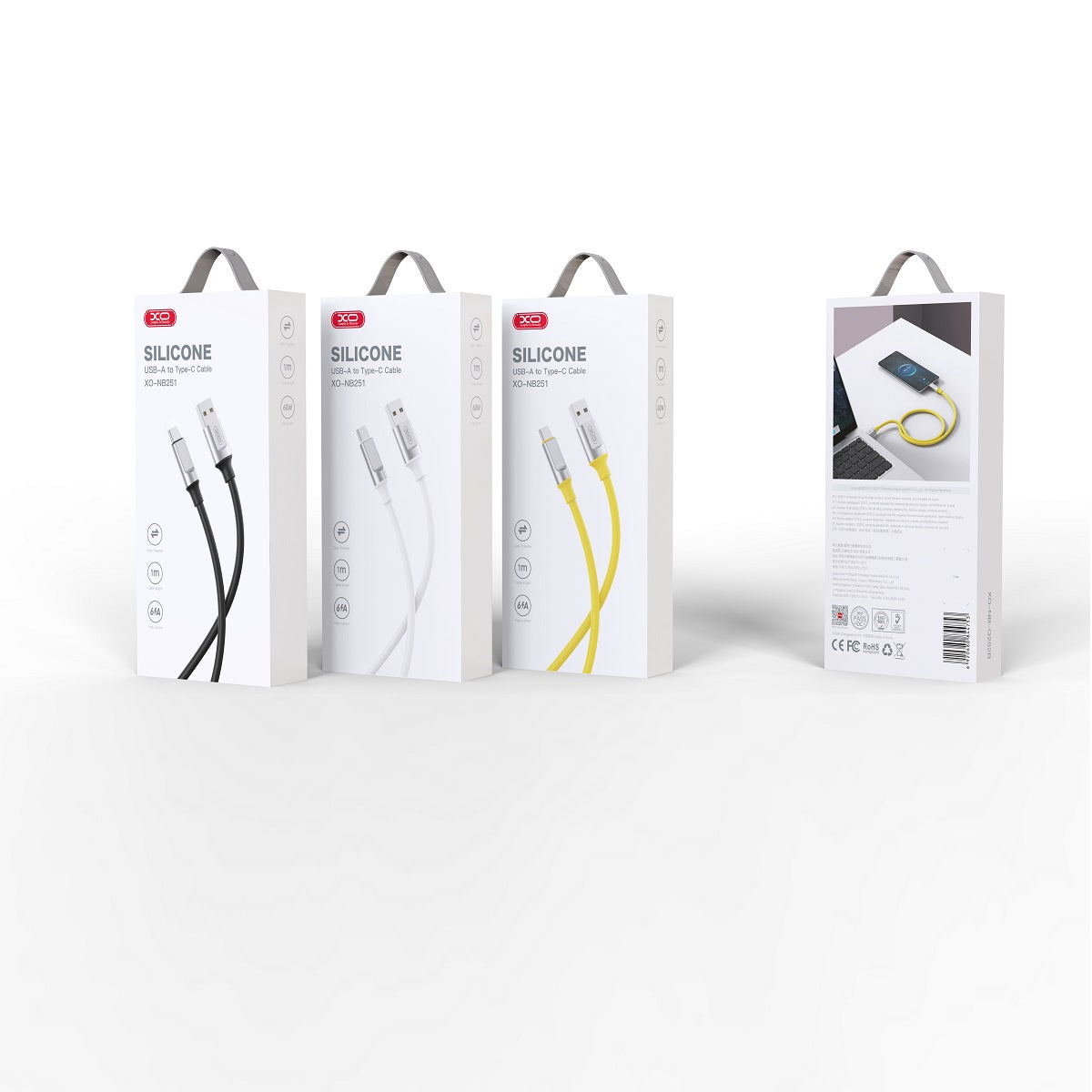 Καλώδιο Δεδομένων και Φόρτισης USB-A - USB-C XO Design NB251, 18W, 1m, Μαύρο