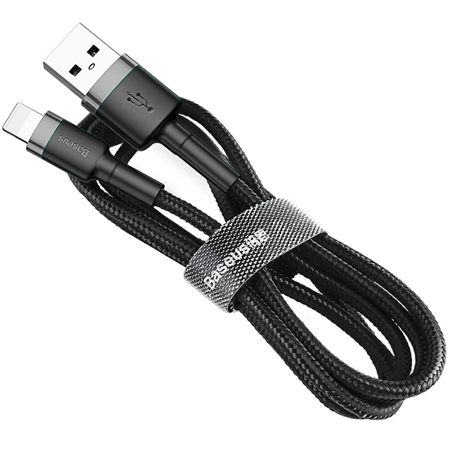 Καλώδιο δεδομένων και φόρτισης USB-A - Lightning Baseus Cafule, 18W, 0,5m, γκρι CALKLF-AG1
