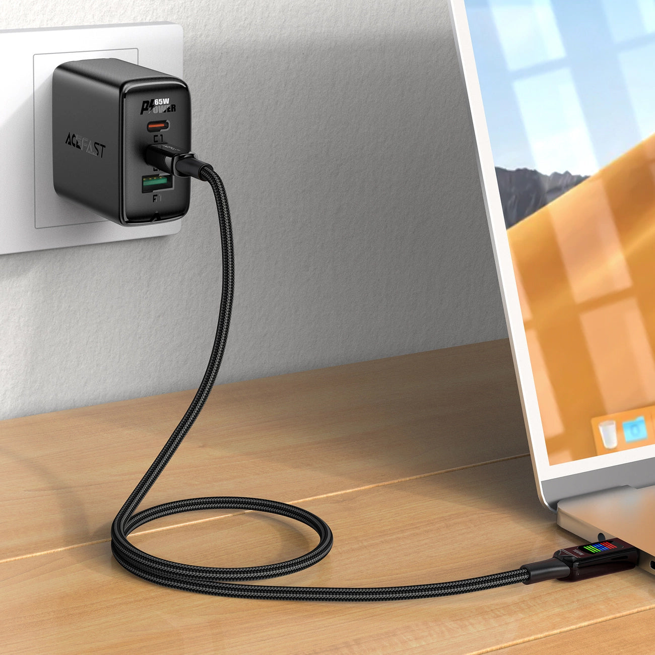 Καλώδιο Δεδομένων και Φόρτισης USB-C - USB-C Acefast C7-03, 100W, 1.2m, Μαύρο