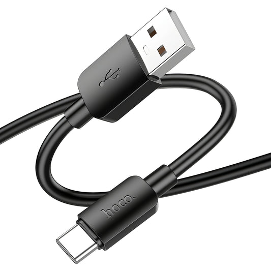 Καλώδιο Δεδομένων και Φόρτισης USB-A - USB-C HOCO X96, 27W, 0.25m, Μαύρο