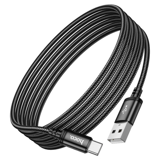 Καλώδιο Δεδομένων και Φόρτισης USB-A - USB-C HOCO X91, 18W, 3m, Μαύρο