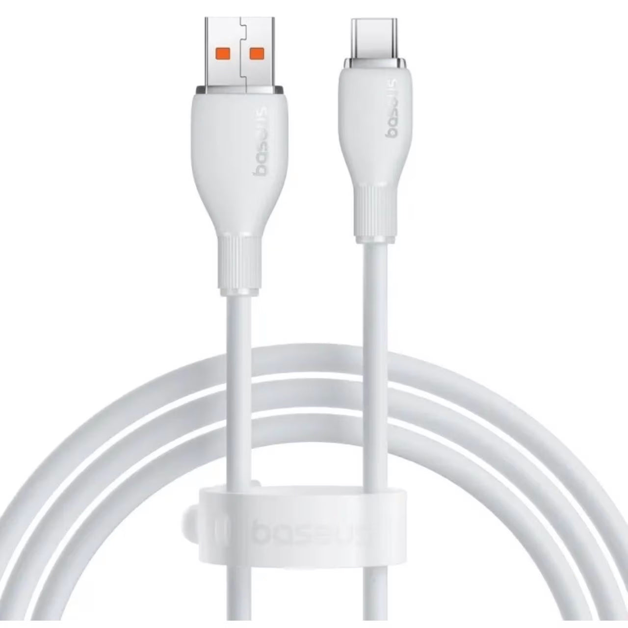 Καλώδιο Δεδομένων και Φόρτισης USB-A - USB-C Baseus Pudding, 100W, 1.2m, Λευκό