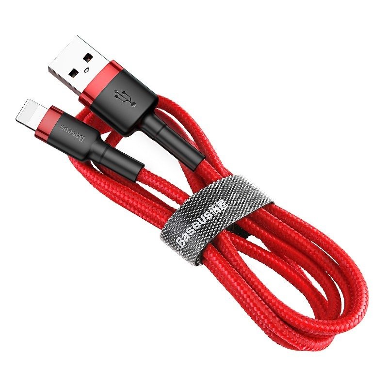 Καλώδιο Δεδομένων και Φόρτισης USB-A - Lightning Baseus Cafule, 18W, 1m, Κόκκινο CALKLF-B09