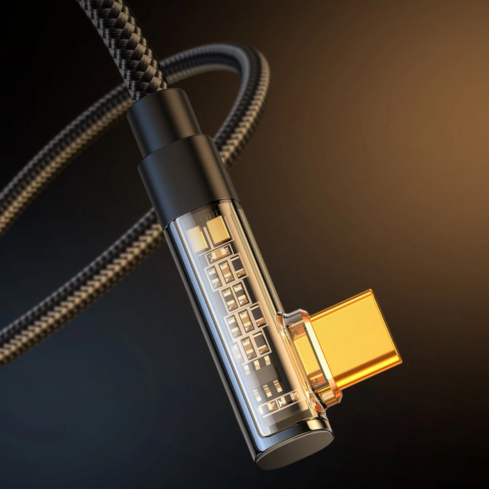 Καλώδιο Δεδομένων και Φόρτισης USB-A - USB-C Joyroom S-UC027A6 Angled, 60W, 1.2m, Μαύρο