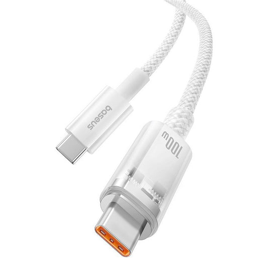 Καλώδιο Δεδομένων και Φόρτισης USB-C - USB-C Baseus Explorer, 100W, 2m, Λευκό P10319703221-01