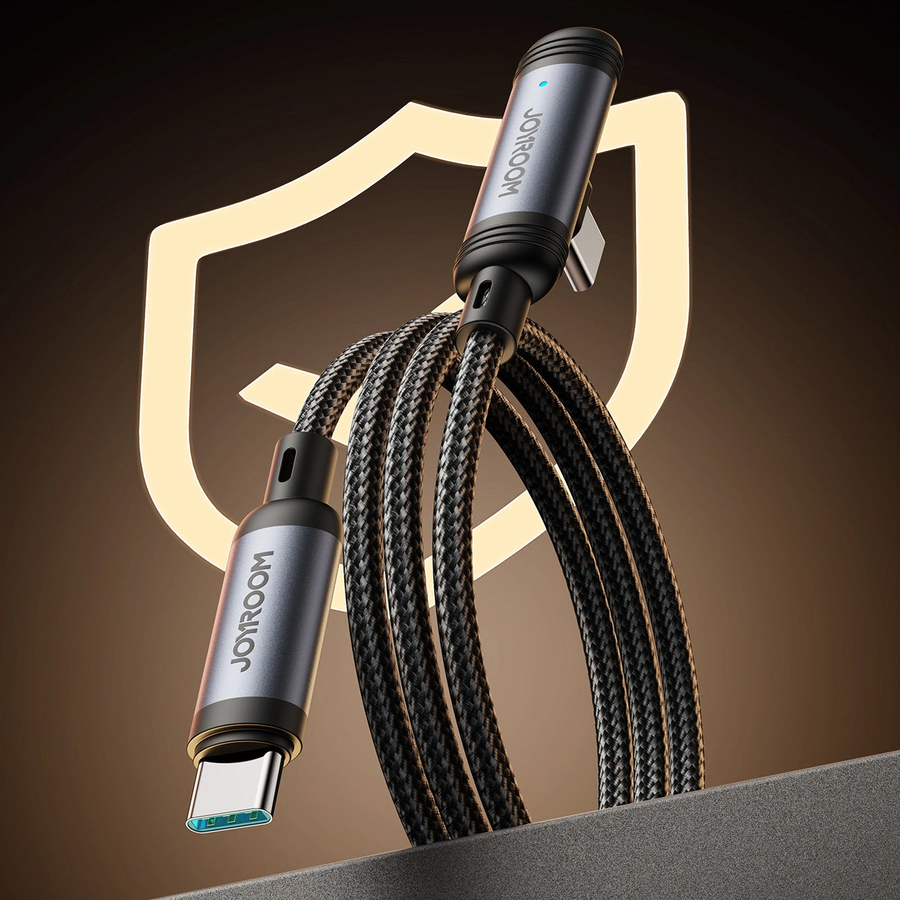 Καλώδιο Δεδομένων και Φόρτισης USB-C - USB-C Joyroom S-A56 EnjoyX Angled, 60W, 1.2m, Μαύρο