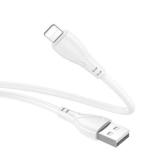 Καλώδιο Δεδομένων και Φόρτισης USB-A - Lightning Borofone BX121 Energy, 18W, 1m, Λευκό